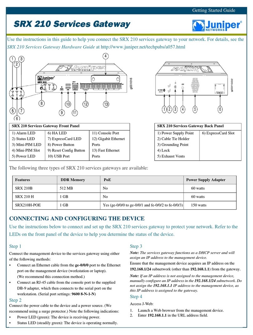 Juniper SRX 210 User manual