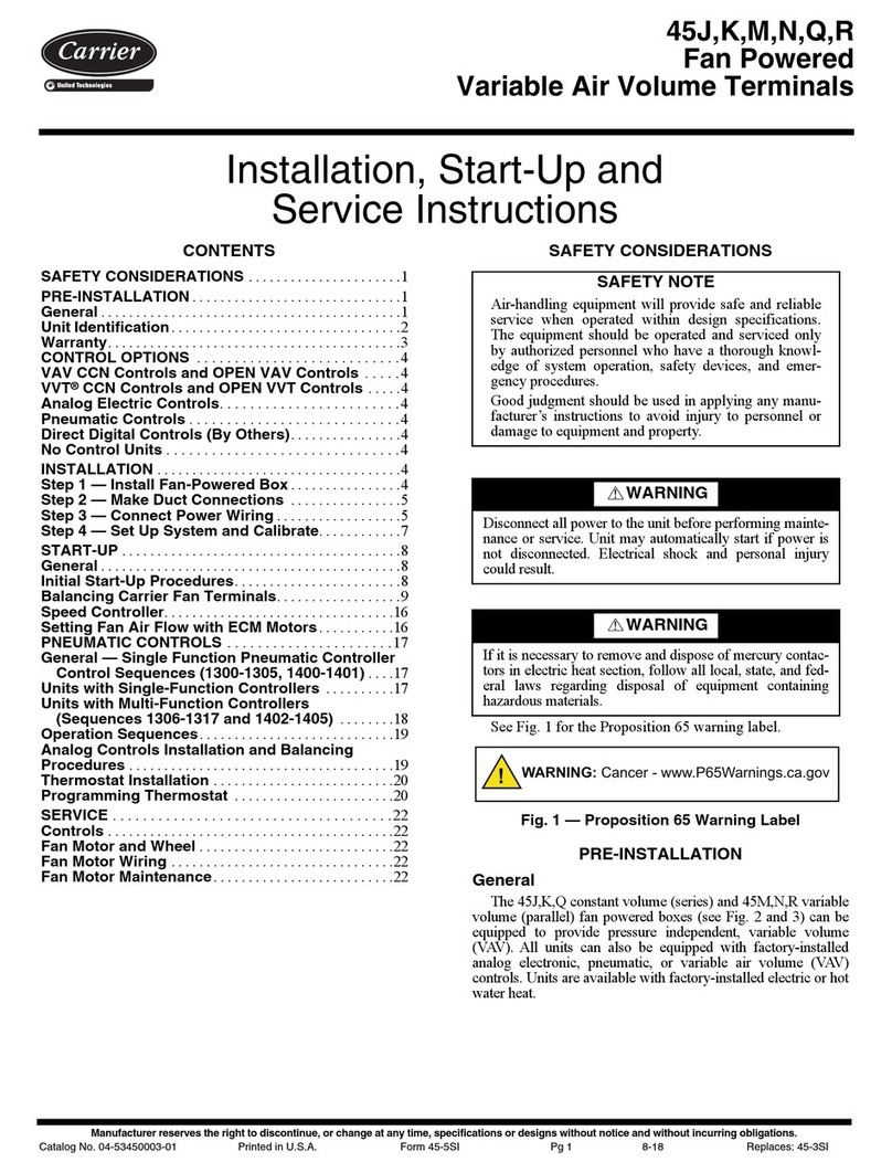 Carrier 45J Installation, Start-Up and Service Instructions