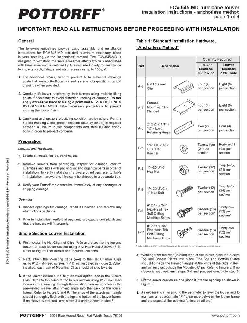 pottorff ECV-645-MD installation instructions pottorff ECV-645-MD installation instructions