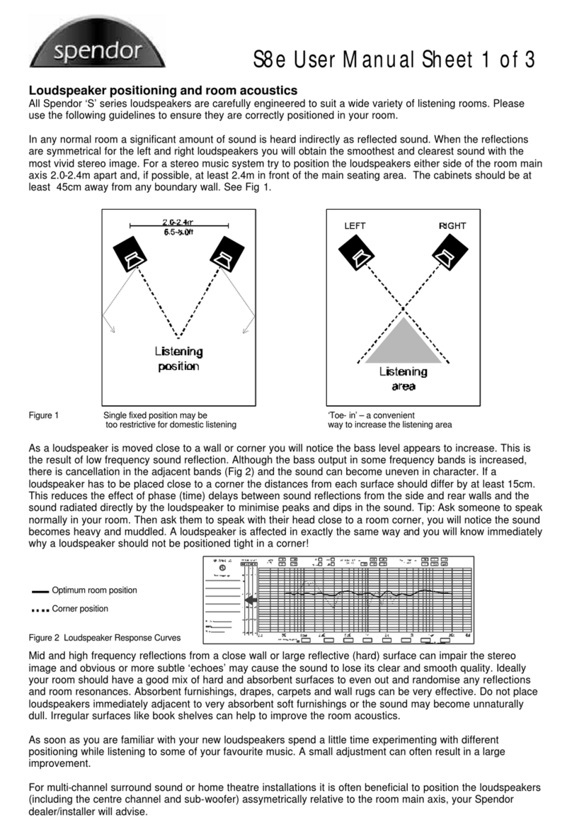 Spendor S8e user manual