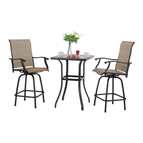 PHI VILLA 3 PIECE BALCONY SWIVEL & BAR SET - TABLE Assembly instructions PHI VILLA 3 PIECE BALCONY SWIVEL & BAR SET - TABLE Assembly instructions