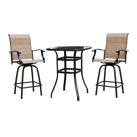 PHI VILLA 3 PIECE BALCONY SWIVEL & BAR SET - CHAIR Assembly instructions PHI VILLA 3 PIECE BALCONY SWIVEL & BAR SET - CHAIR Assembly instructions