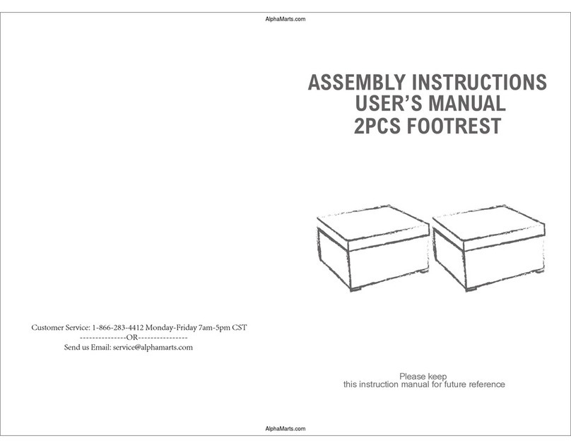 PHI VILLA 2PCS FOOTREST Assembly instructions and user's manual PHI VILLA 2PCS FOOTREST Assembly instructions and user's manual