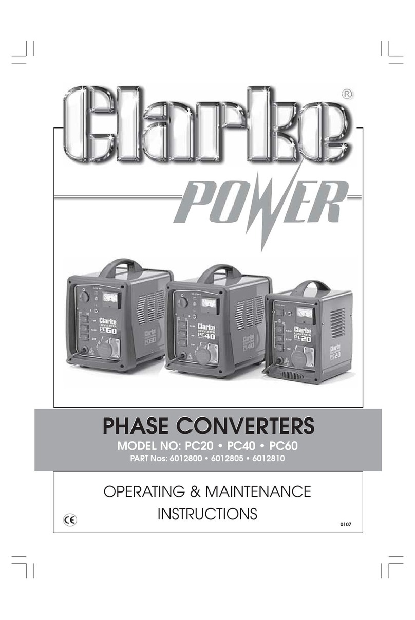 Clarke PC20 Operating & maintenance instructions