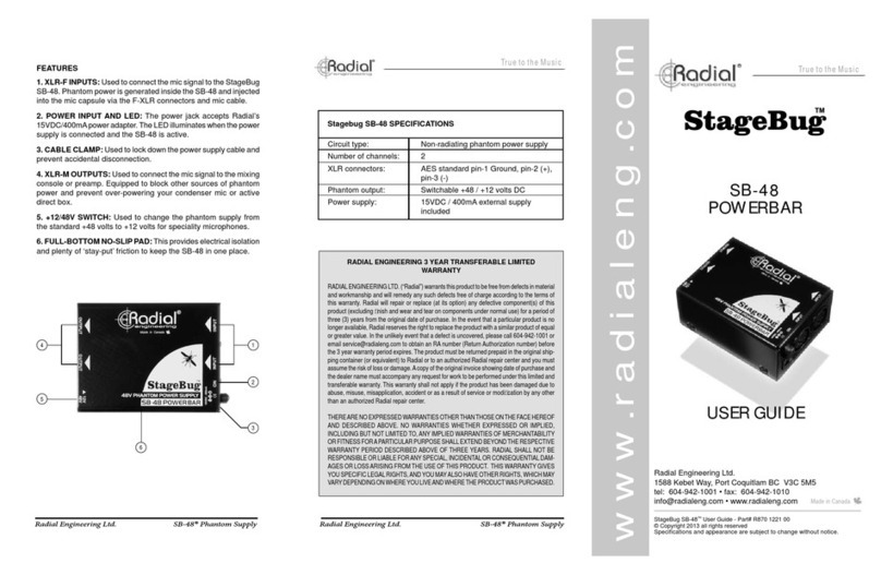 Radial Engineering StageBug SB-48 user guide