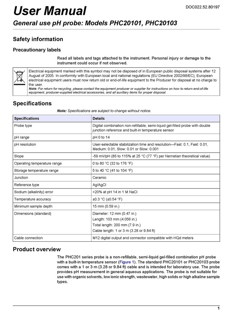 HACH LANGE PHC20101 user manual