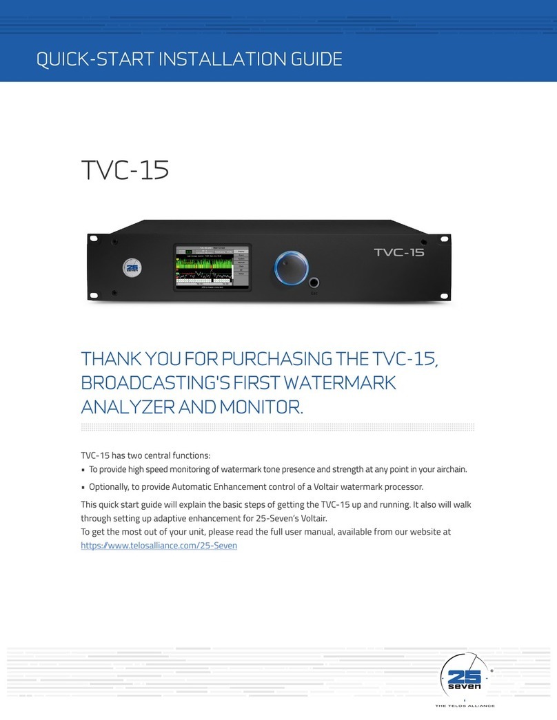 25-Seven TVC-15 Quick start installation guide