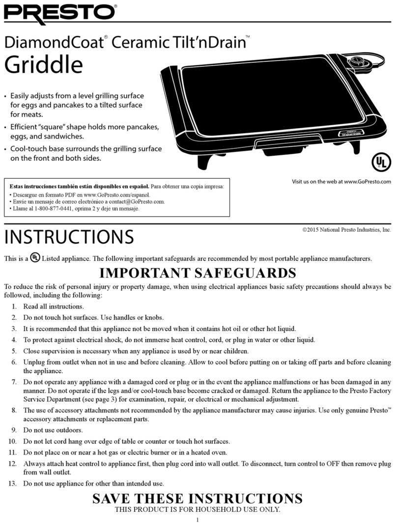 Presto DiamondCoat Tilt’nDrain instructions