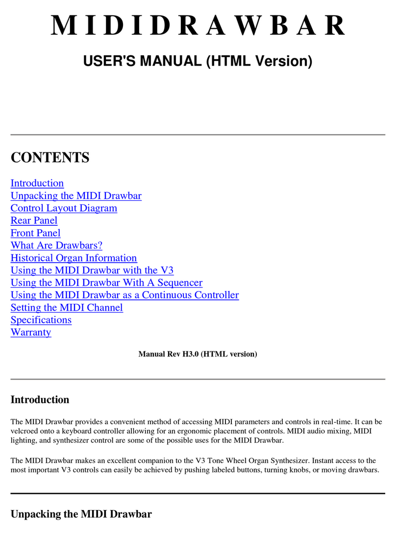Voce Midi Drawbar user manual