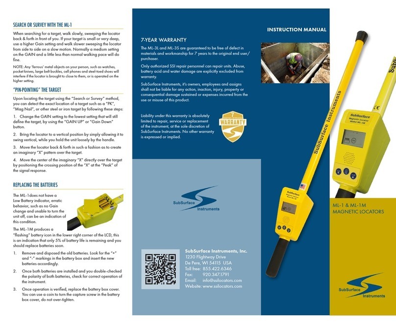 SubSurface Instrument ML-1 User manual