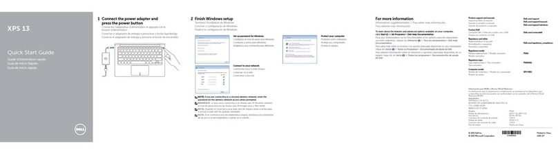 Dell XPS 13 quick start guide