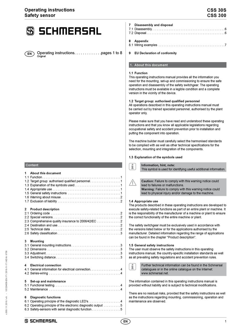 schmersal CSS 30S operating instructions schmersal CSS 30S operating instructions