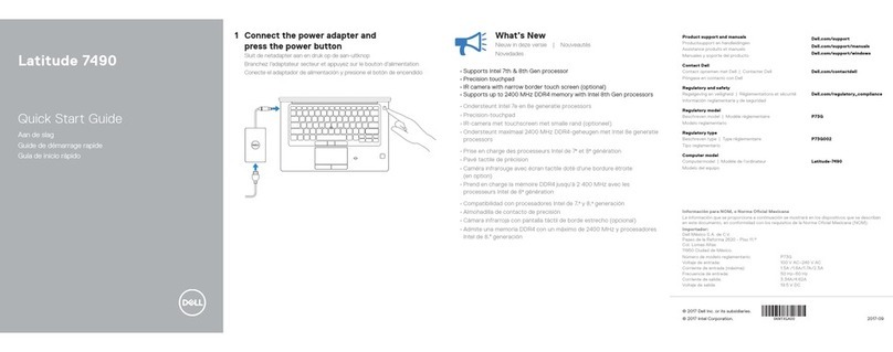 Dell Latitude 7490 Operating and maintenance instructions Dell Latitude 7490 Operating and maintenance instructions