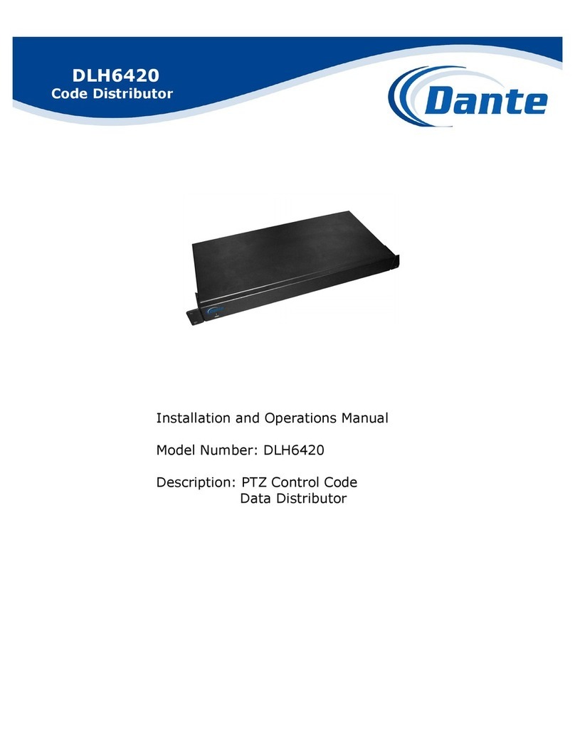 Dante DLH6420 Installation and operation manual