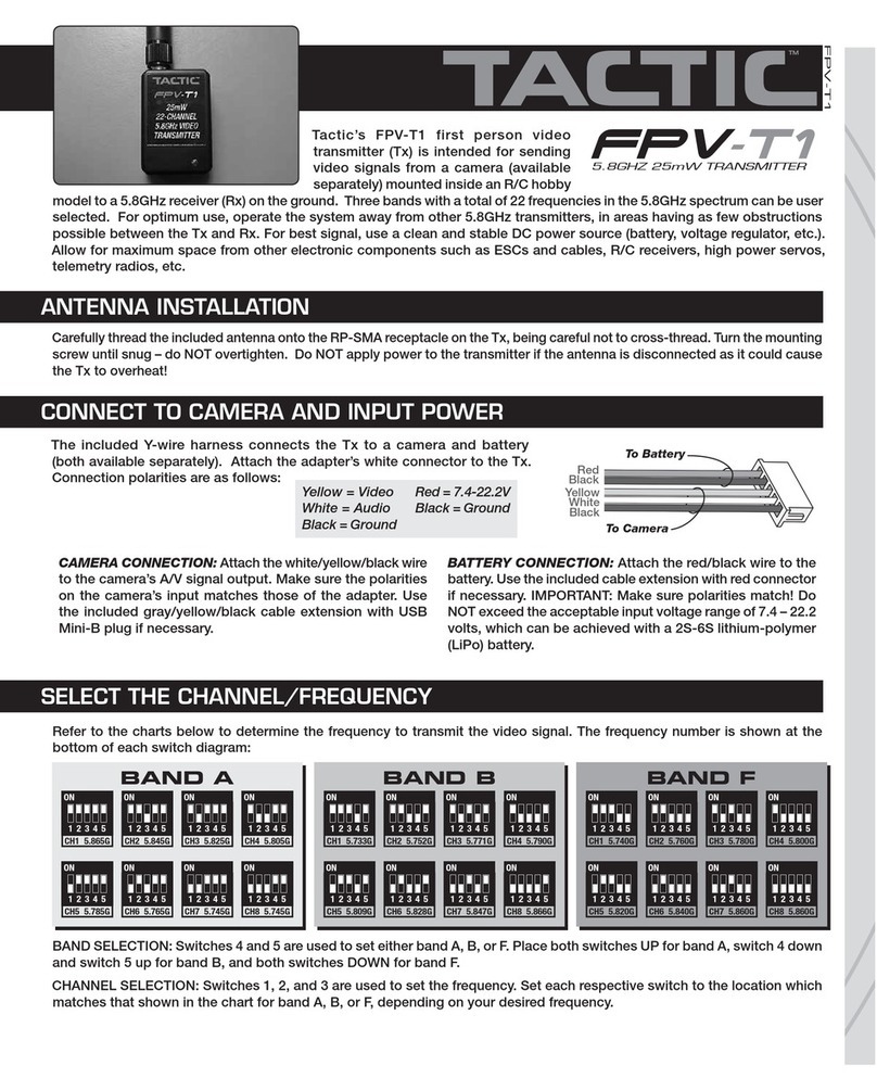 Tactic FPV-T1 Operating and maintenance instructions