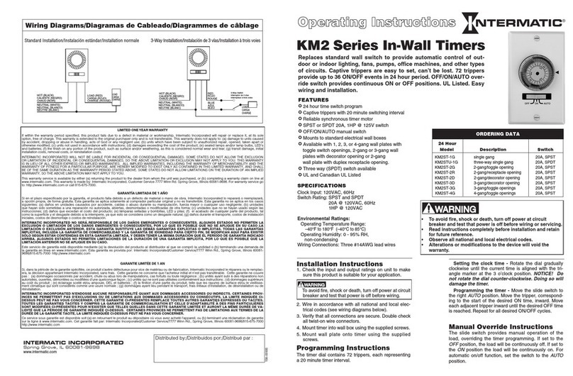 Intermatic KM2ST-1G User manual