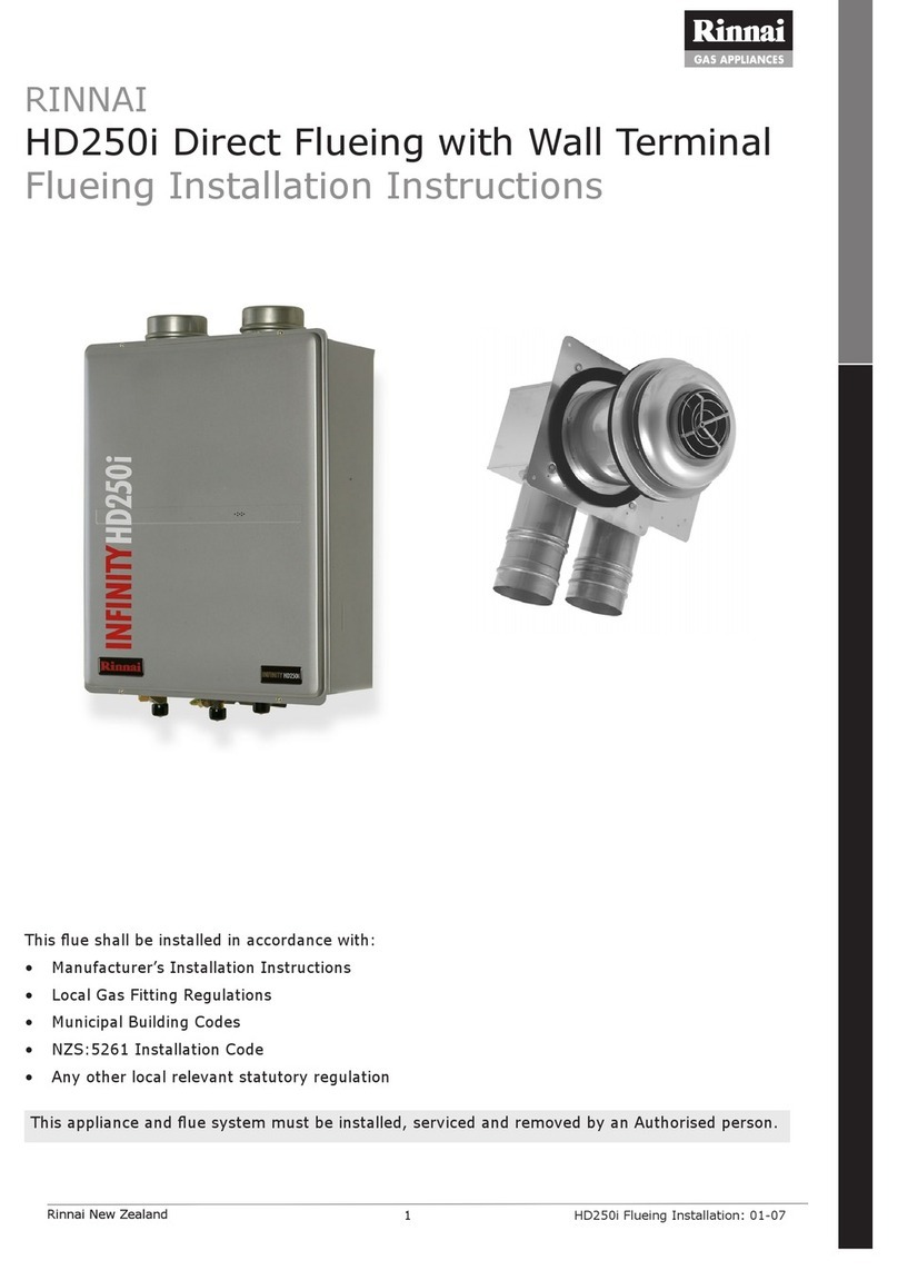 Rinnai Efficiency HD250i installation instructions