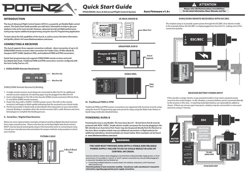 potenza Aura 8 Quick start guides