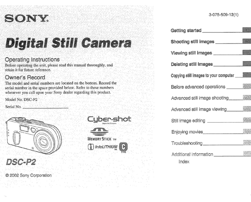 Sony DSC-P2 - Cyber-shot Digital Still Camera operating instructions Sony DSC-P2 - Cyber-shot Digital Still Camera operating instructions