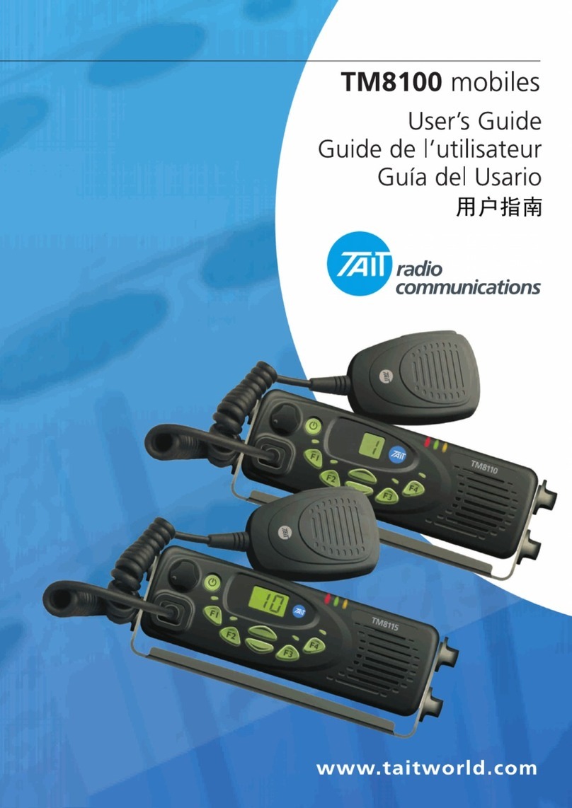 Tait TM8100 mobiles User manual