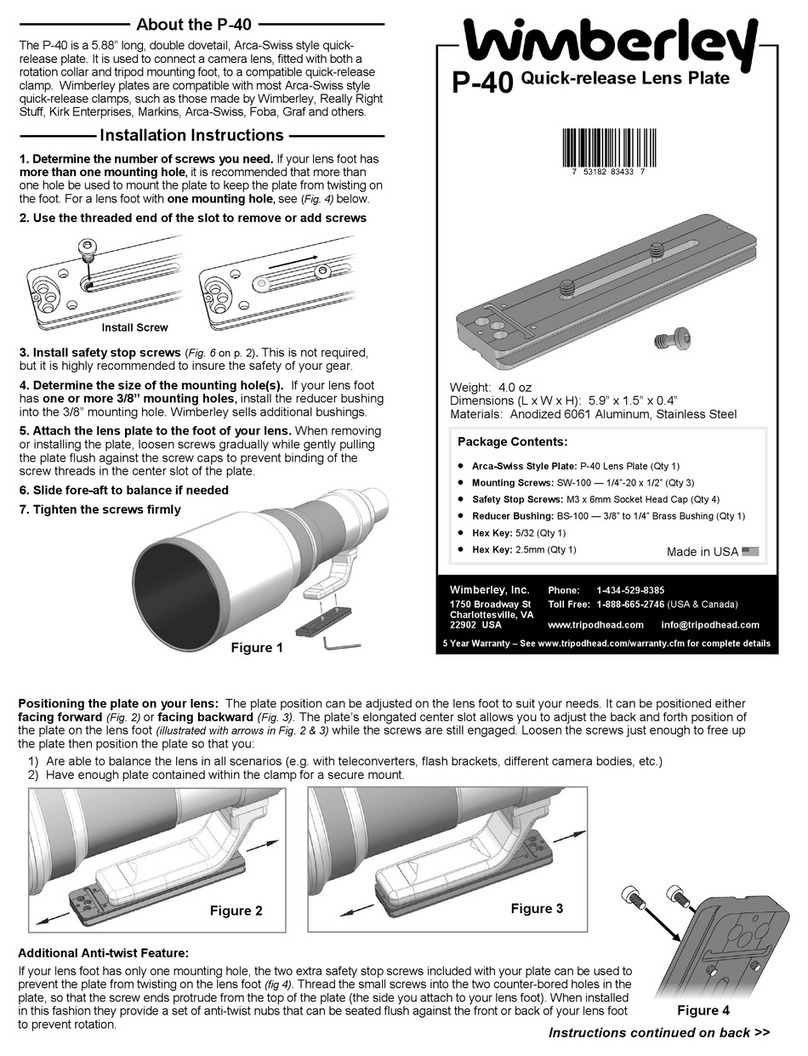 Wimberley P-40 User manual