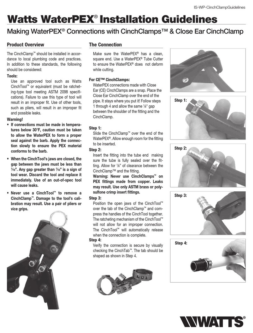 Watts WaterPEX Instruction sheet