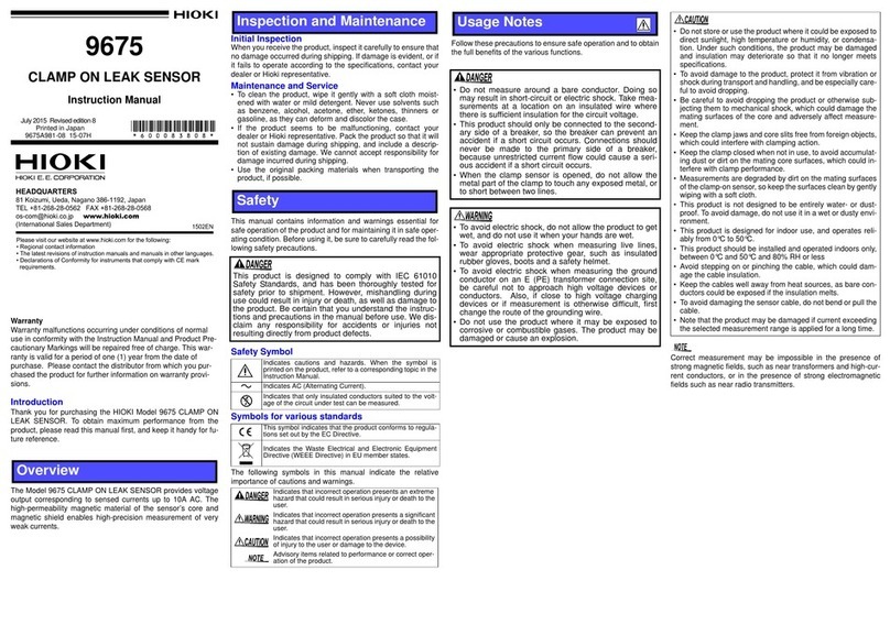Hioki 9675 instruction manual