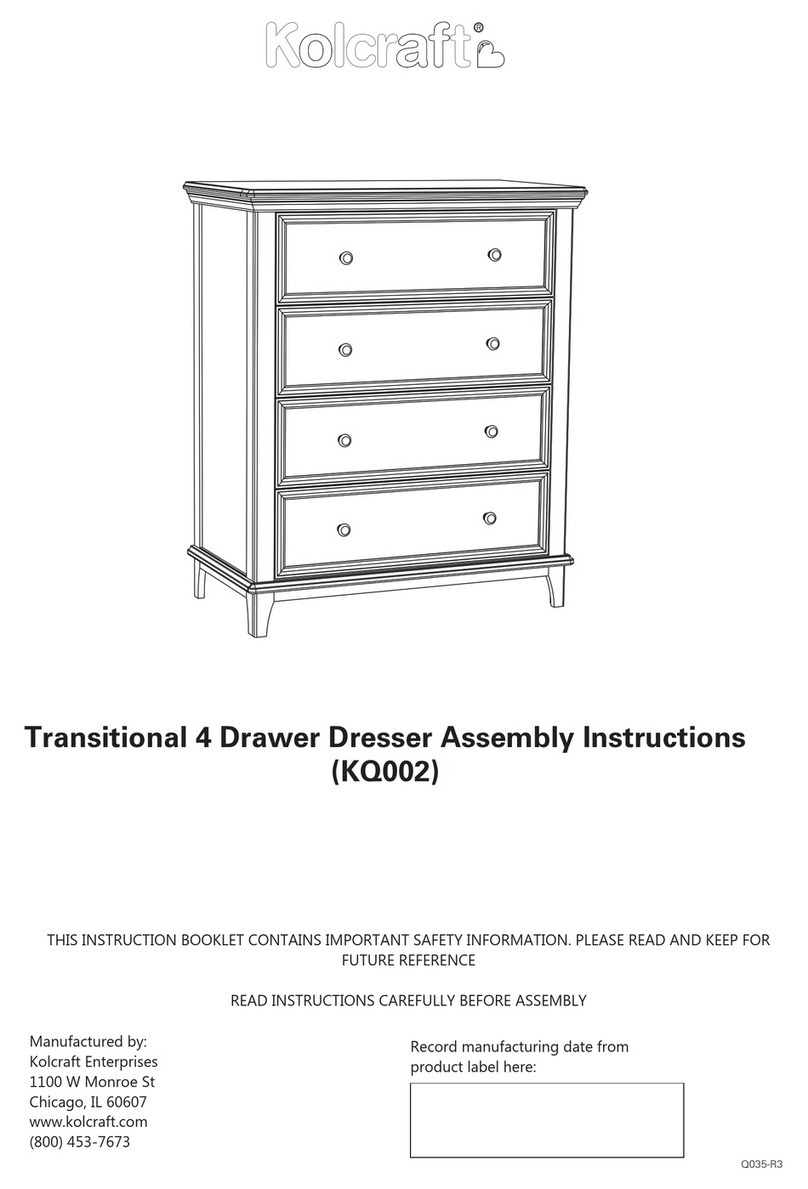 Kolcraft Transitional 4 Drawer Dresser User manual