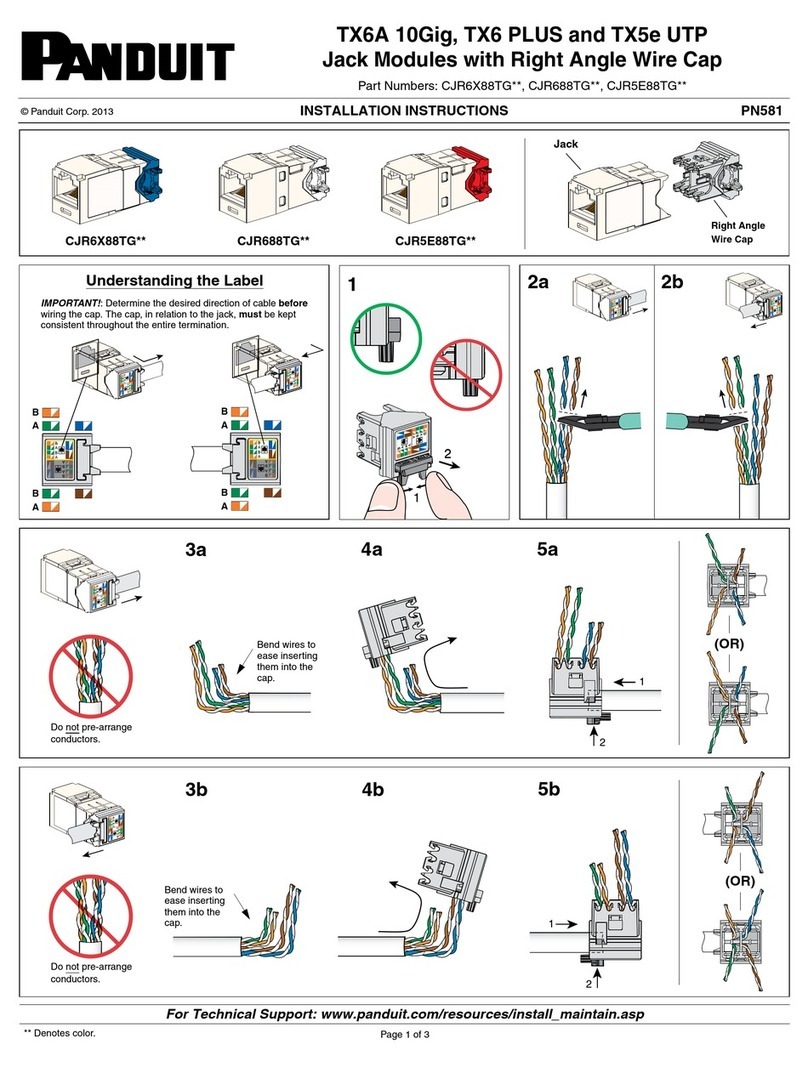 Panduit TX6A 10Gig installation instructions