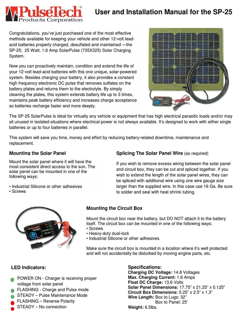 PulseTech SP-25 User and installation manual
