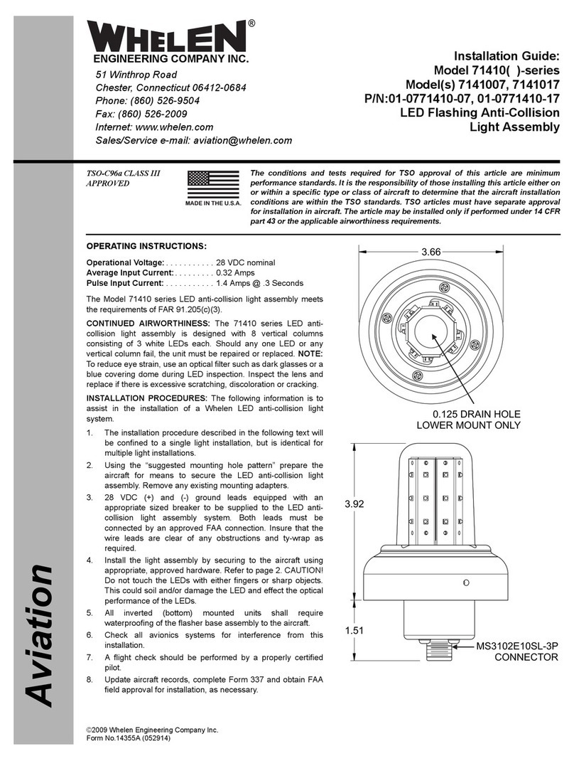 Whelen Engineering Company 7141007 installation guide