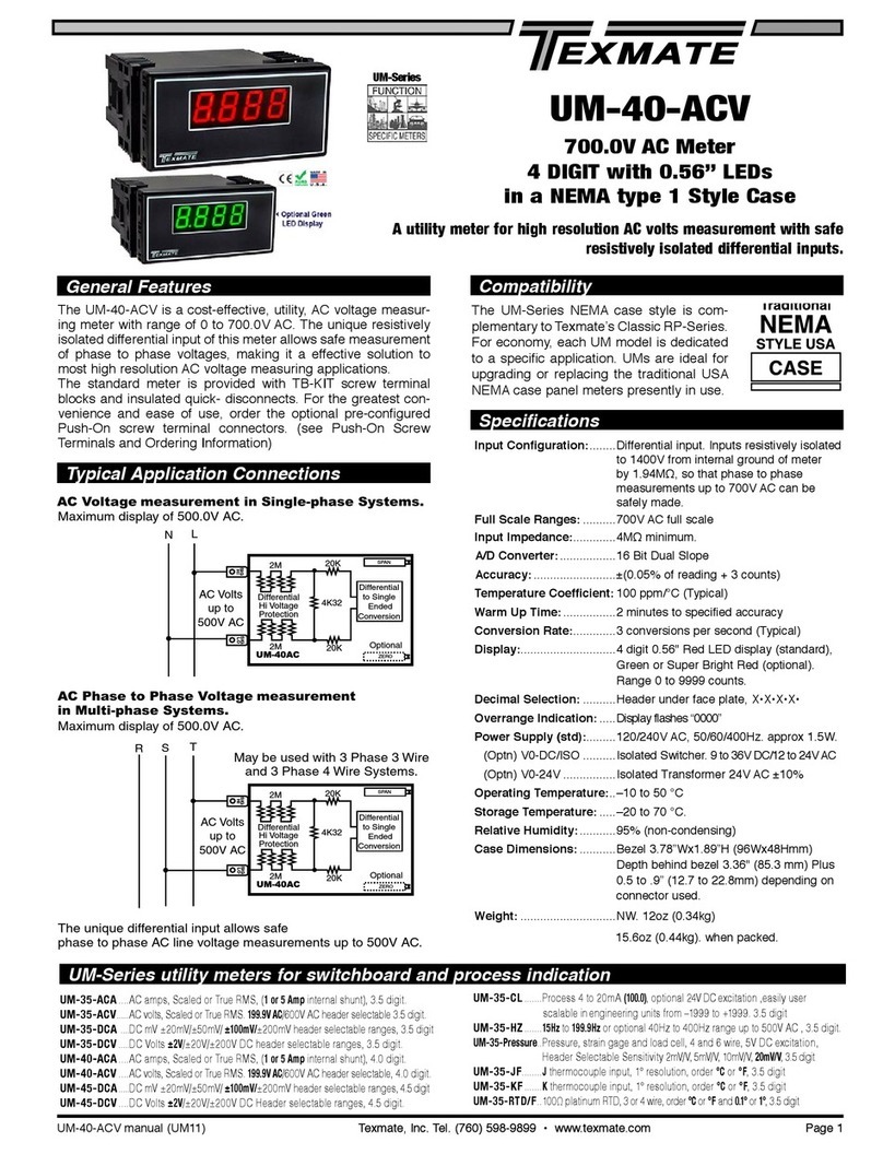 Texmate UM-40-ACV User manual