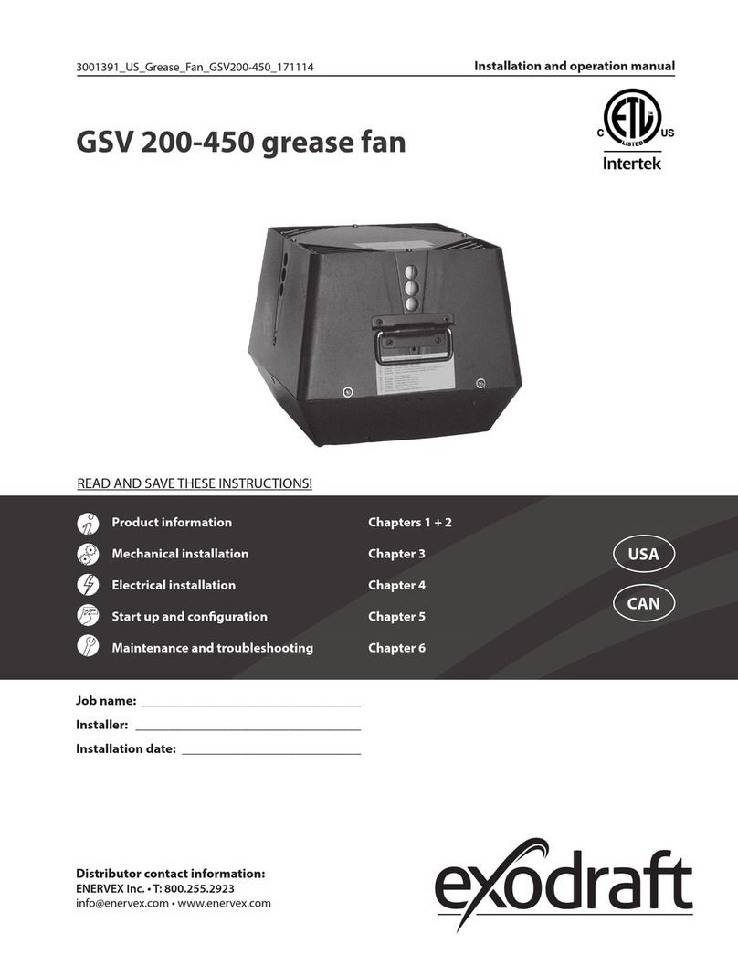 Exodraft GSV 200 Installation and operation
