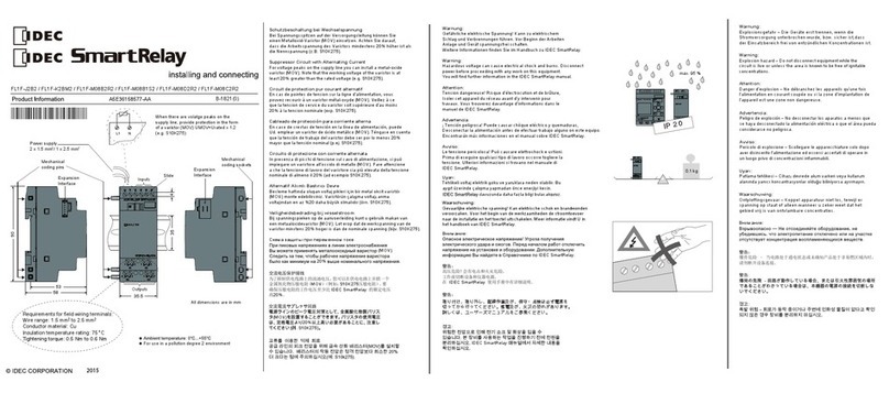 IDEC SmartRelay FL1F-M08B2R2 Installing and connecting