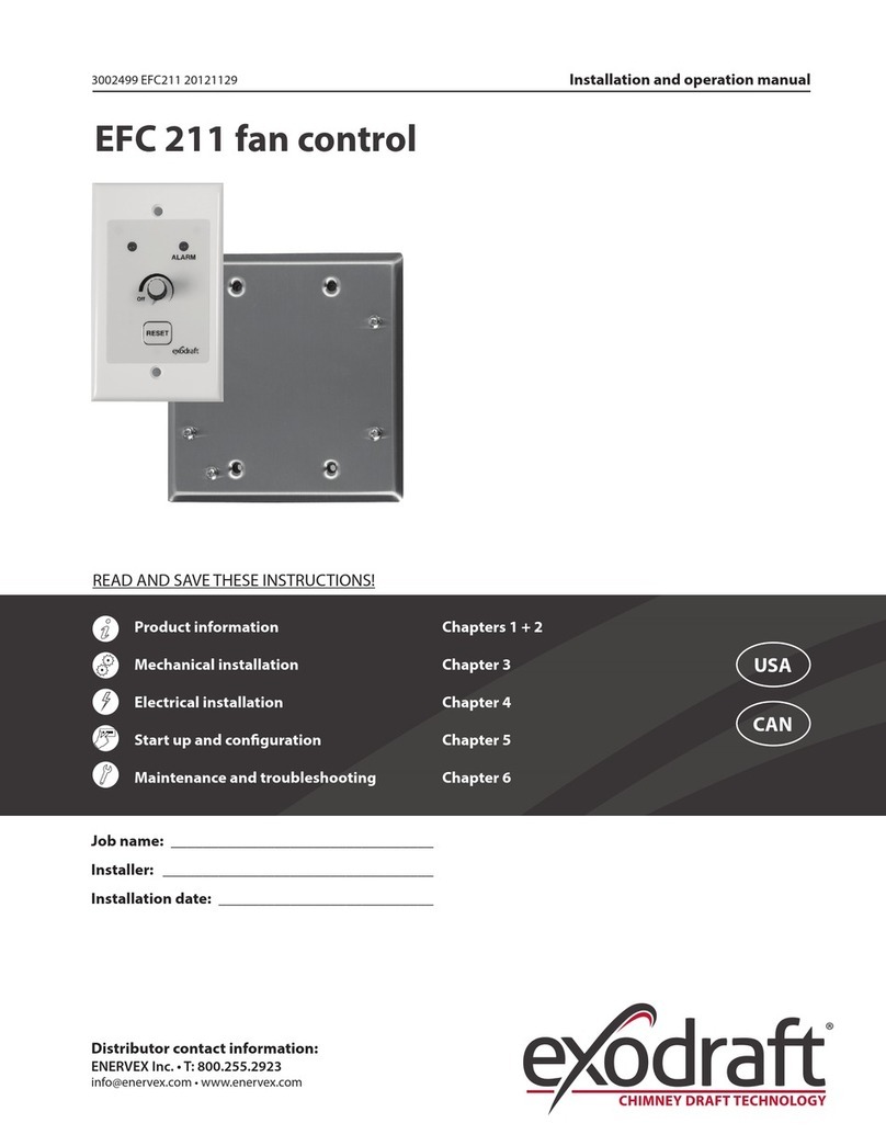 Exodraft EFC 211 Installation and operation manual