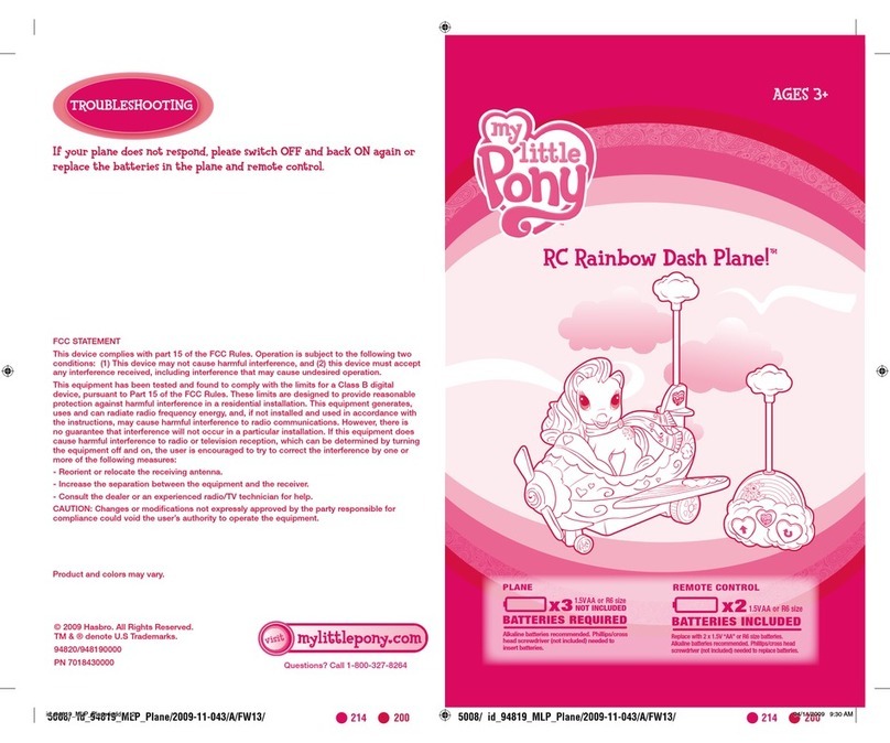 Hasbro My Little Pony RC Rainbow Dash Plane user manual