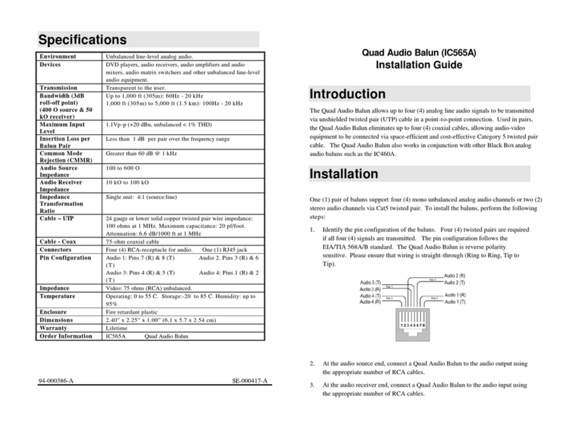 Black Box IC565A User manual