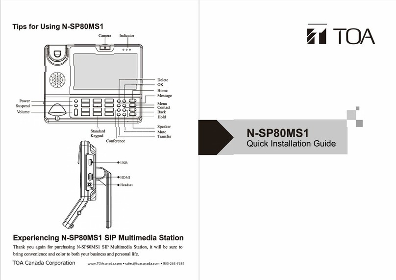 Toa N-SP80MS1 User manual