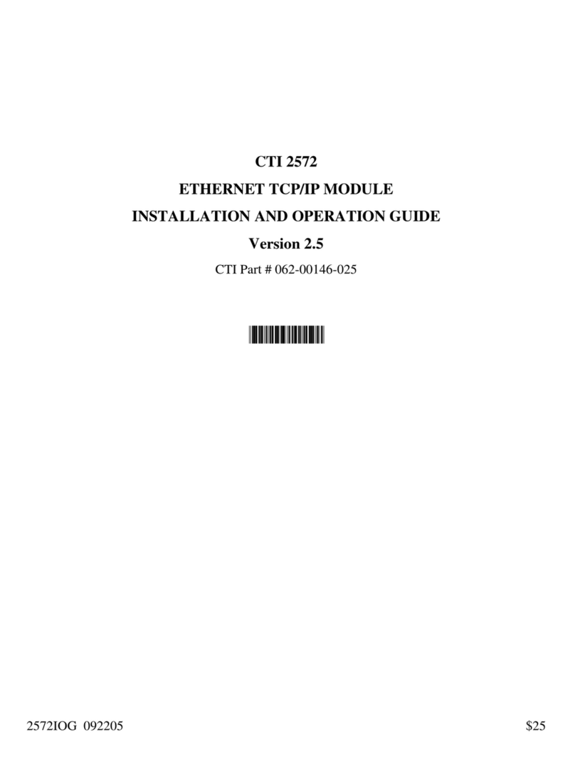 CTI 2572 Installation and operation guide
