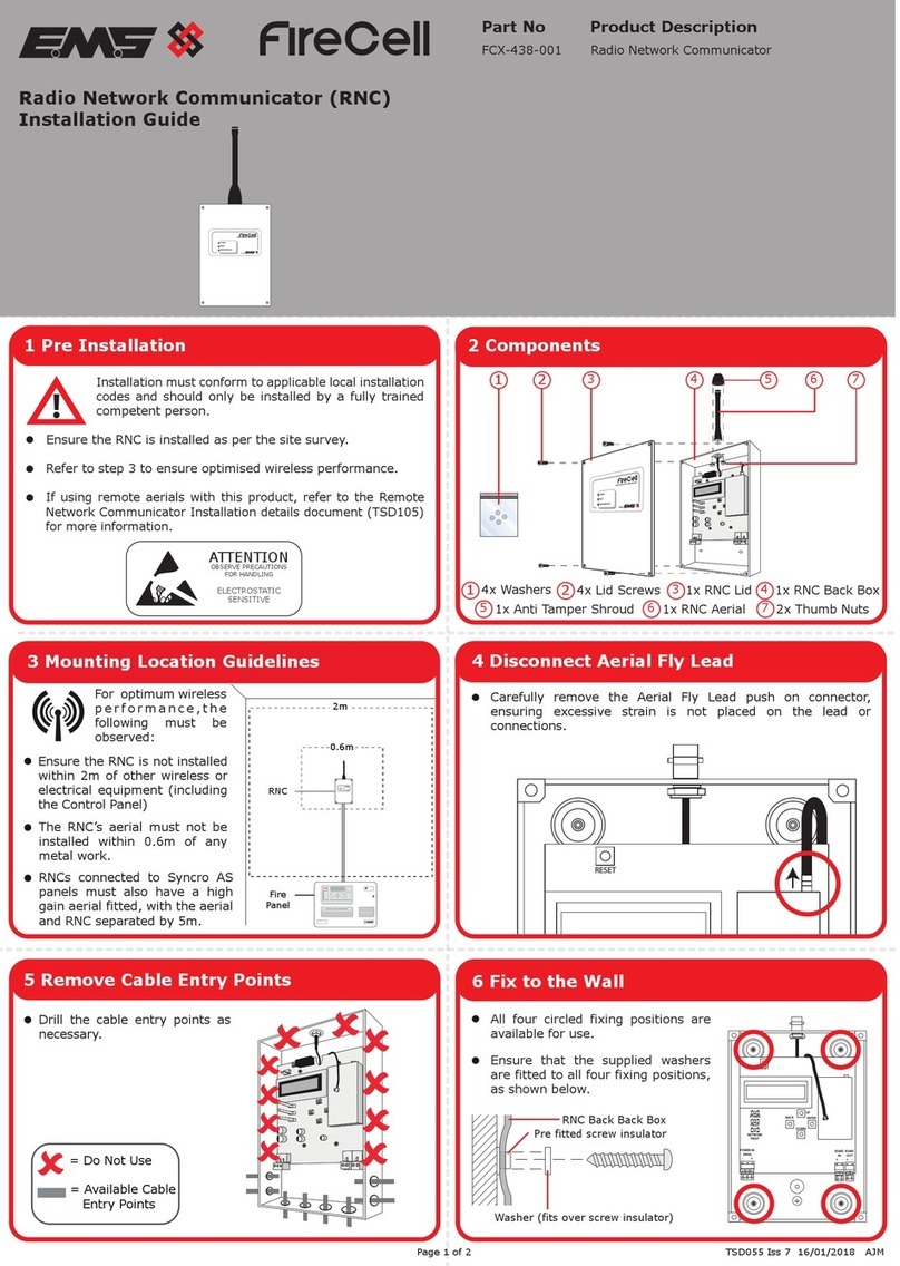 EMS FireCell FCX-438-001 installation guide