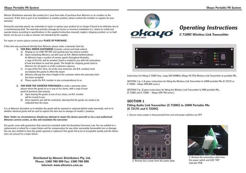 Okayo C 7189C operating instructions