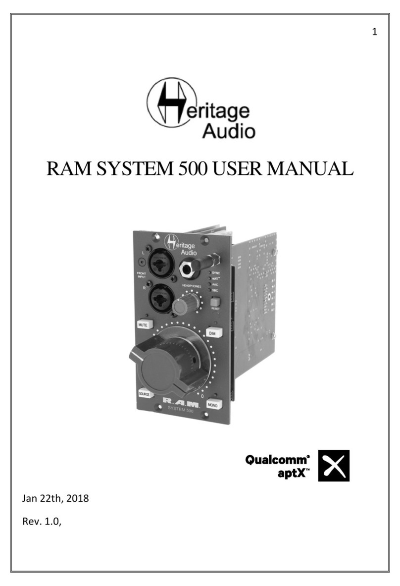 Heritage Audio RAM System 500 user manual
