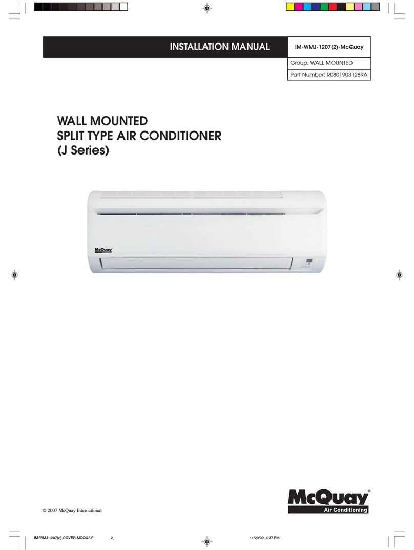 McQuay R08019031289A User manual