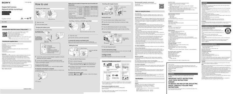 Sony Cyber-shot DSC-H400 User manual