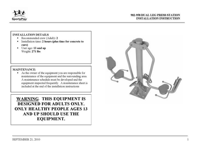SportsPlay 902-958 Installation instruction