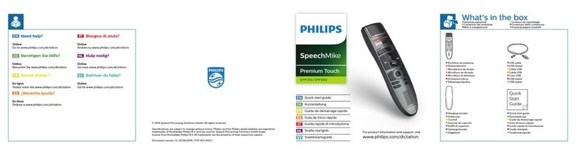 Philips SpeechMike Premium Touch SMP3700 User manual
