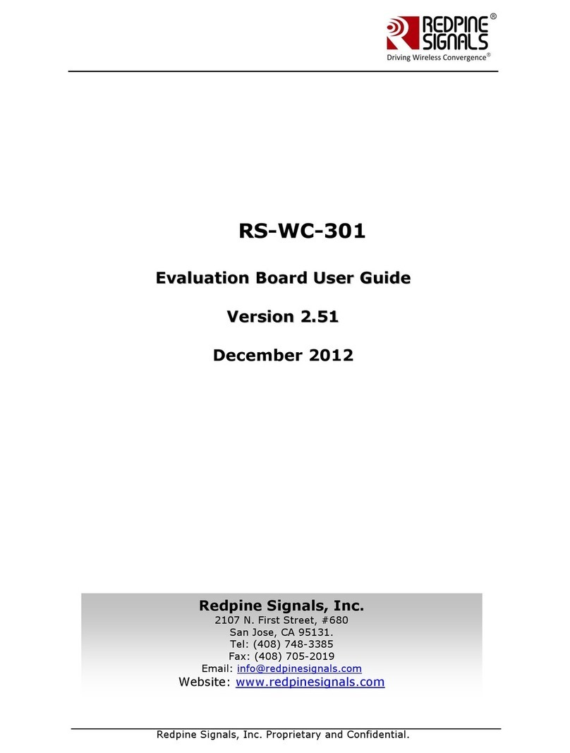 Redpine Signals RS-WC-301 User manual