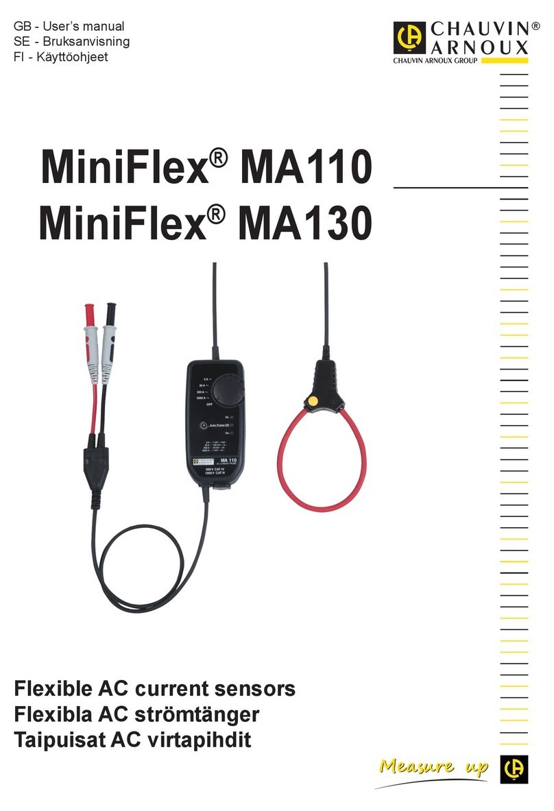 Chauvin Arnoux MiniFlex MA110 user manual