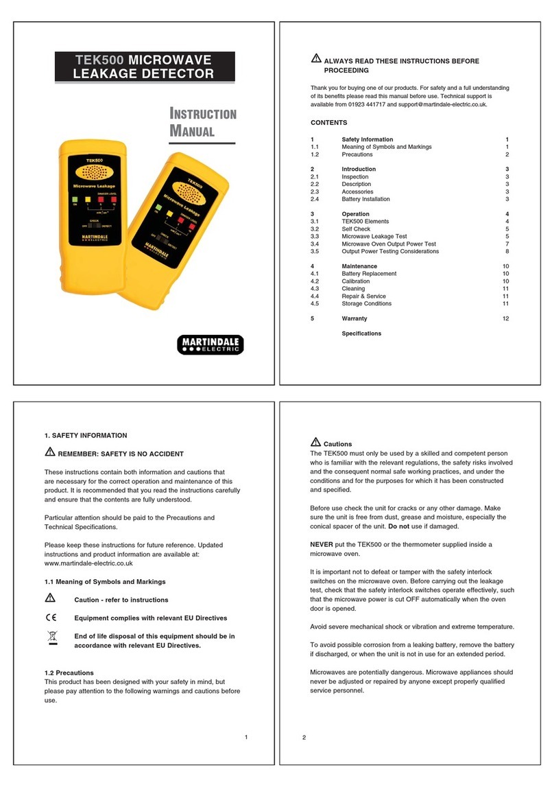 MARTINDALE TEK500 instruction manual