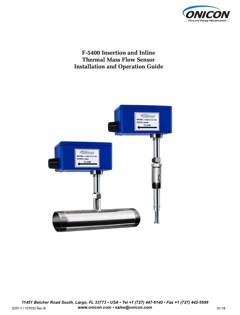 Onicon F-5400 Installation and operation guide